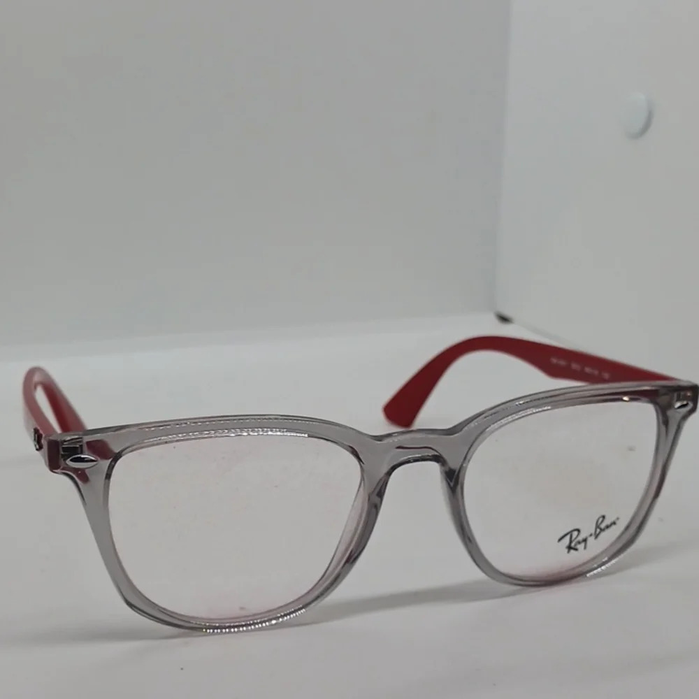 NWT KIDS RAY-BAN EYEGLASS FRAMES 1601 CLEAR RED - Picture 3 of 5